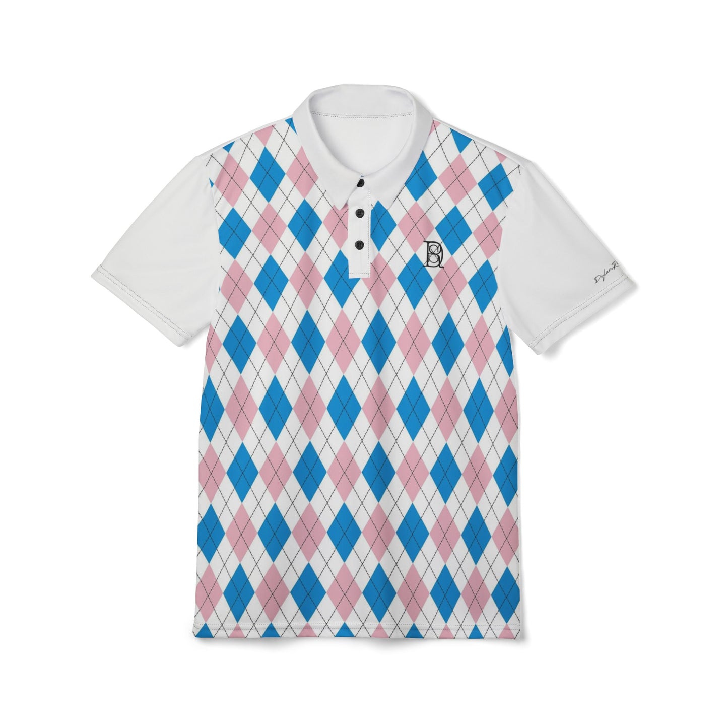 Polo Shirt baby white pink pattern