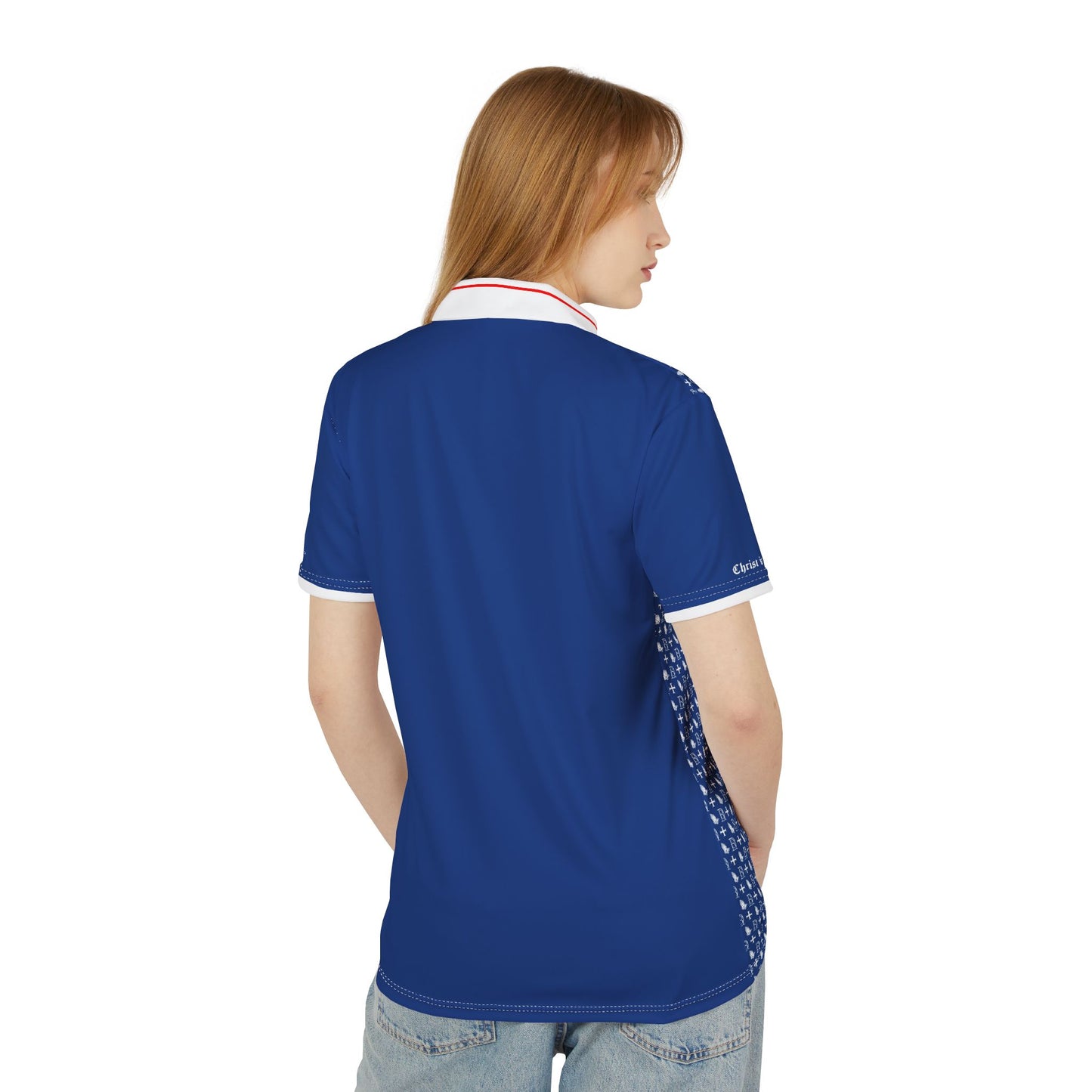 Polo Shirt logo cross pattern Dark Blue