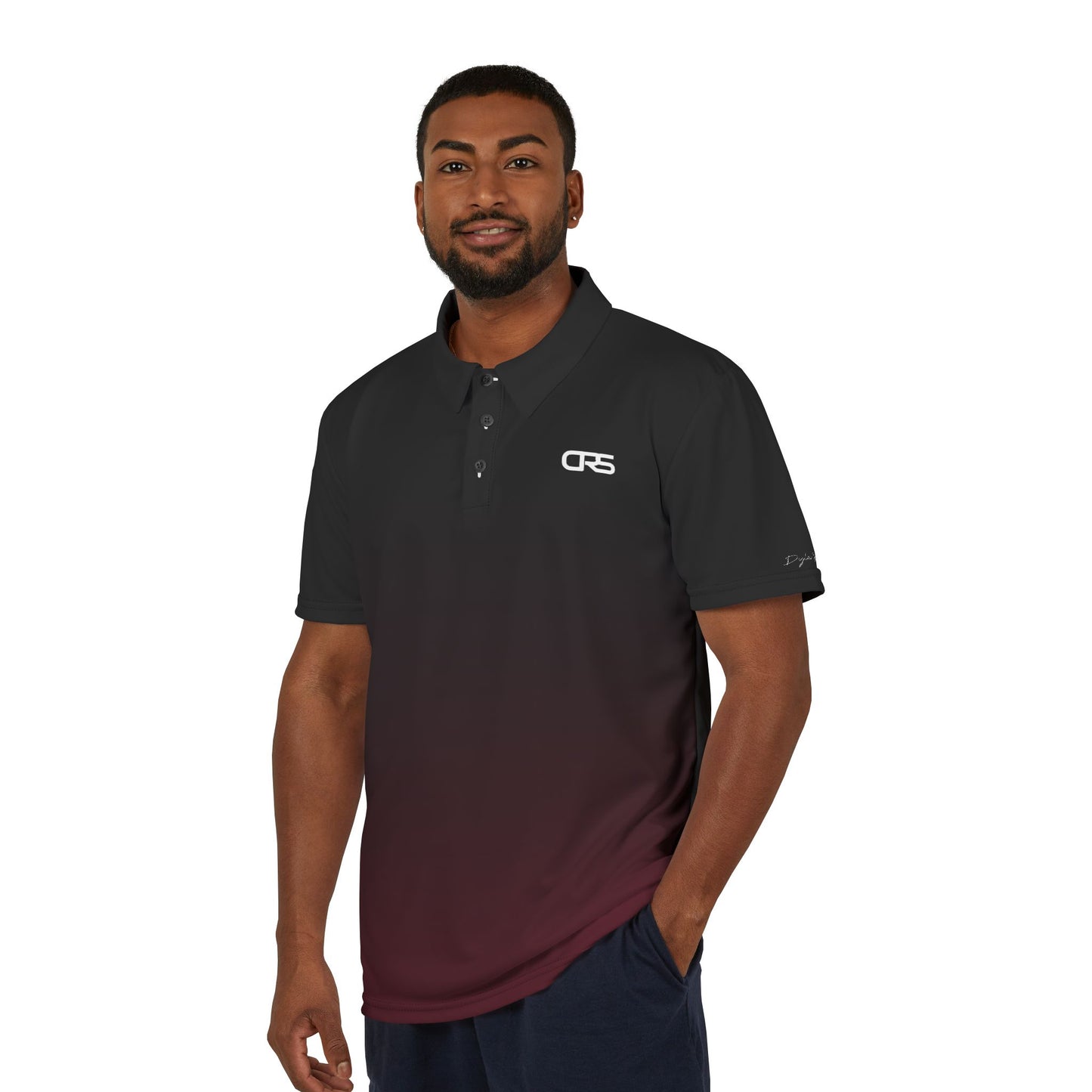 Polo Shirt black maroon
