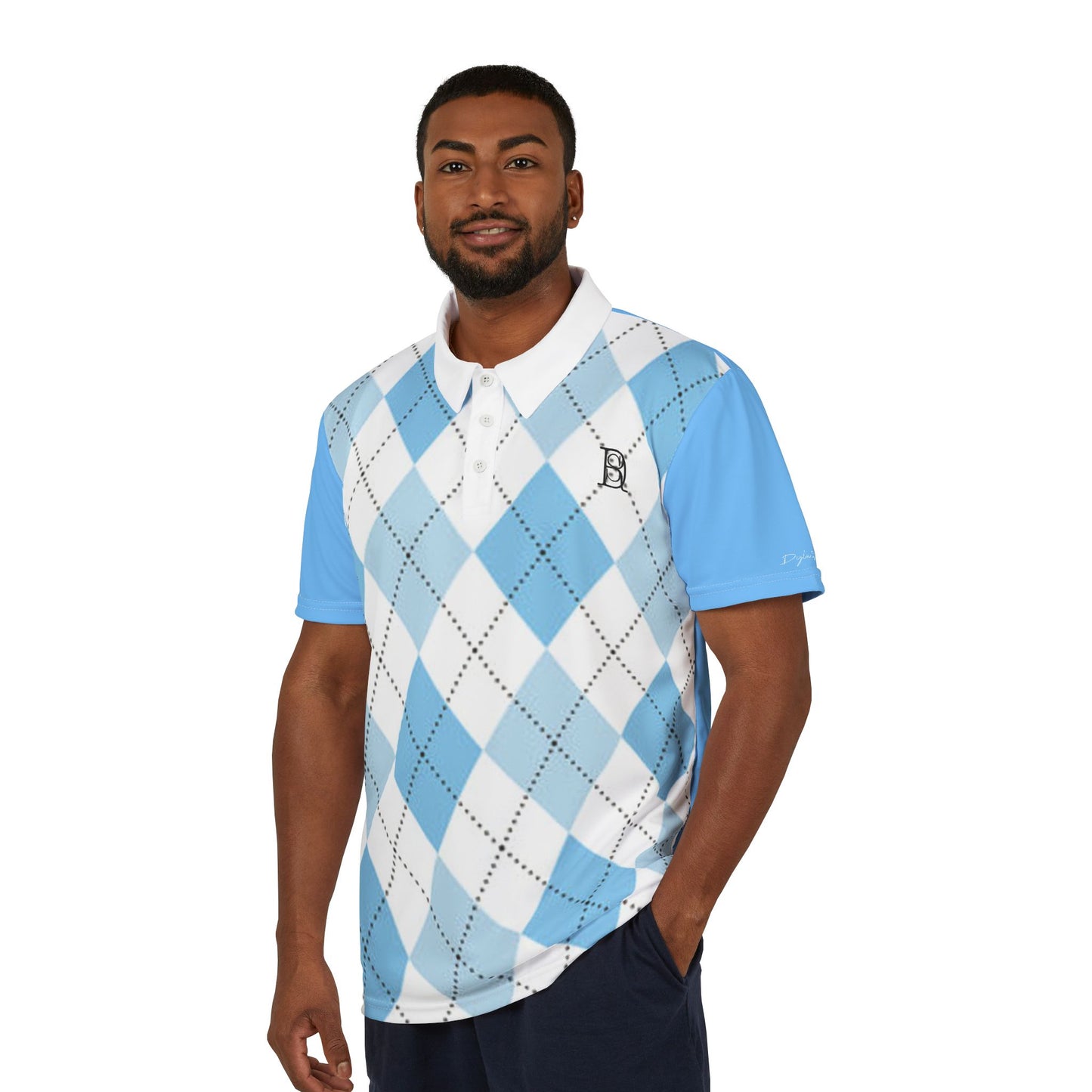Polo Shirt - Blue Argyle