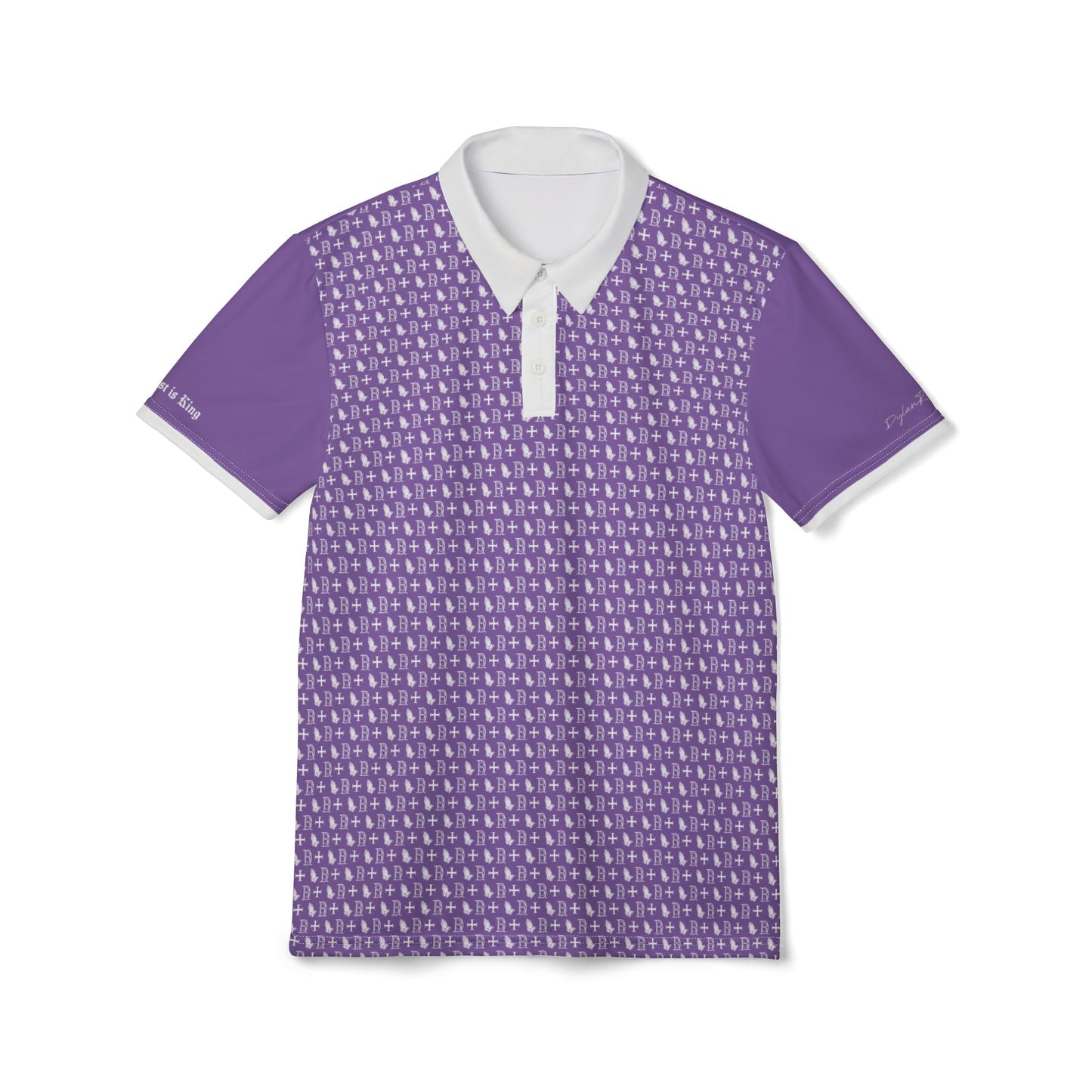 Polo Shirt logo cross pattern purple