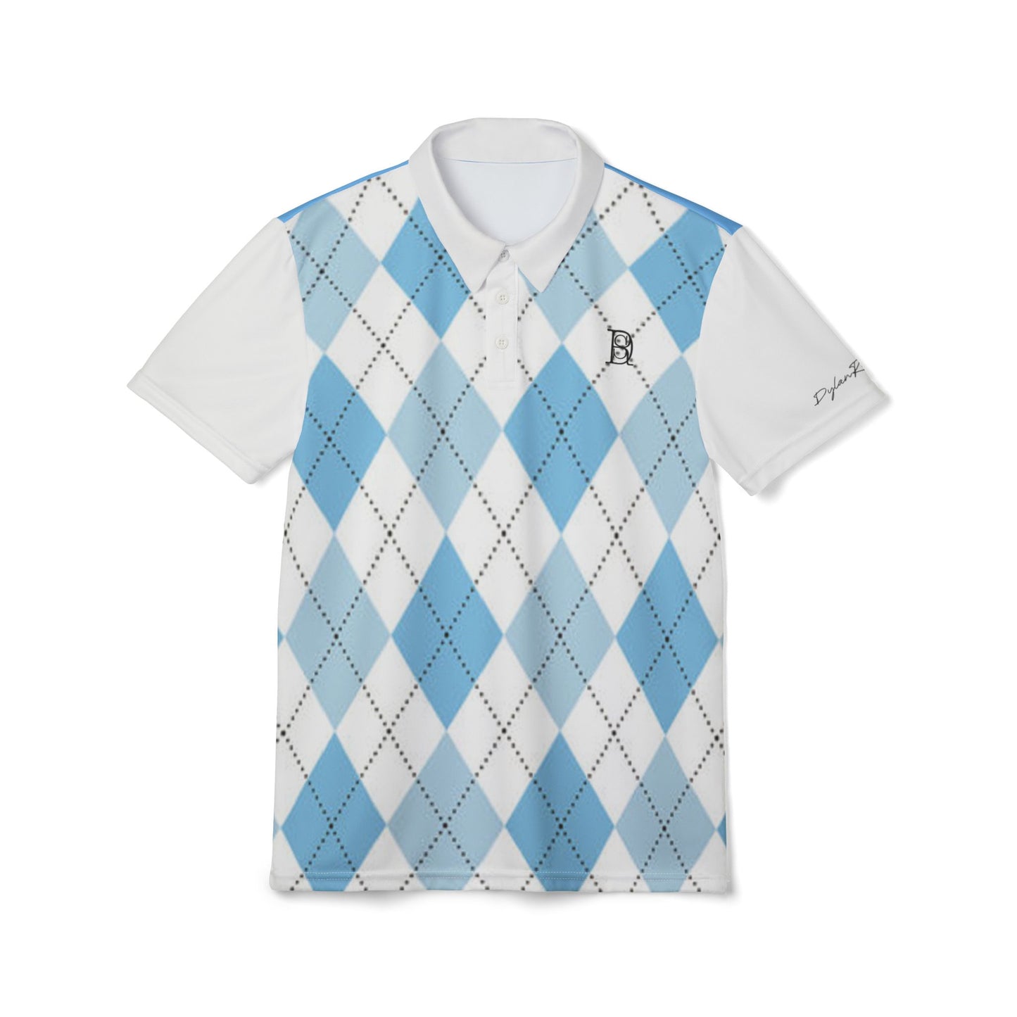 Polo Shirt - Blue Argyle Golf Outings