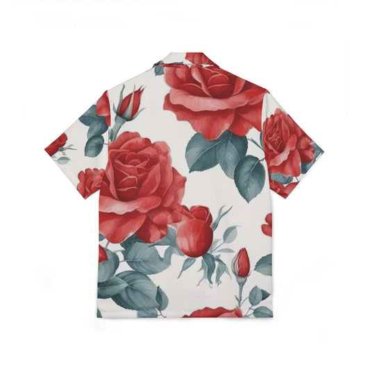 Men's Hawaiian Camp Shirt rose floral