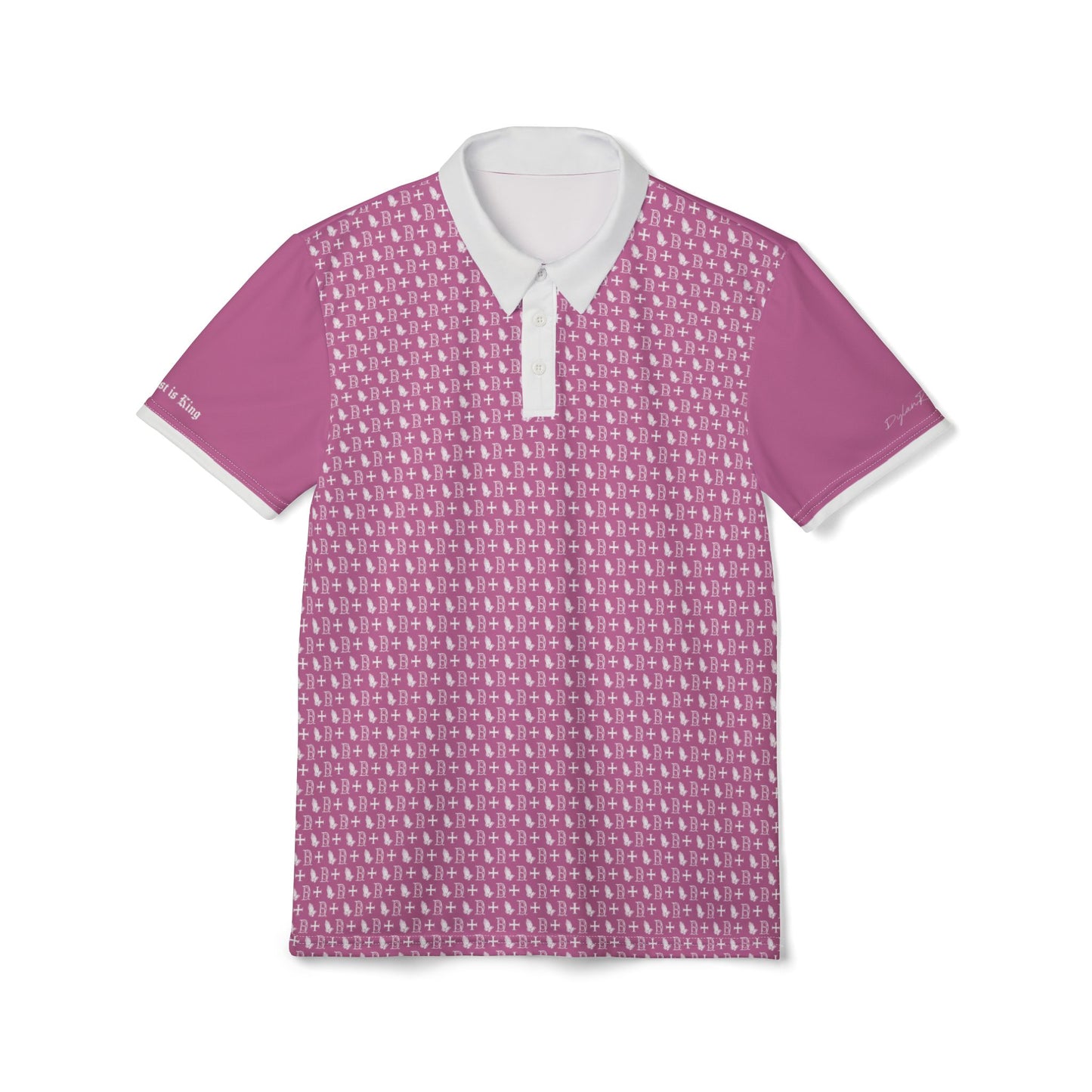 Polo Shirt logo cross pattern pink