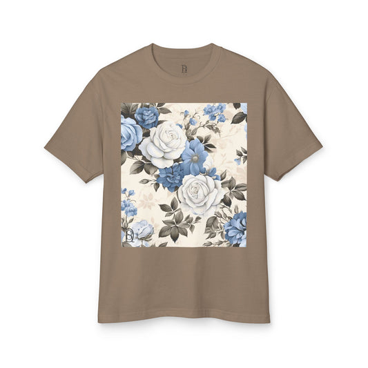 Floral Vintage Tee - Baby Blue