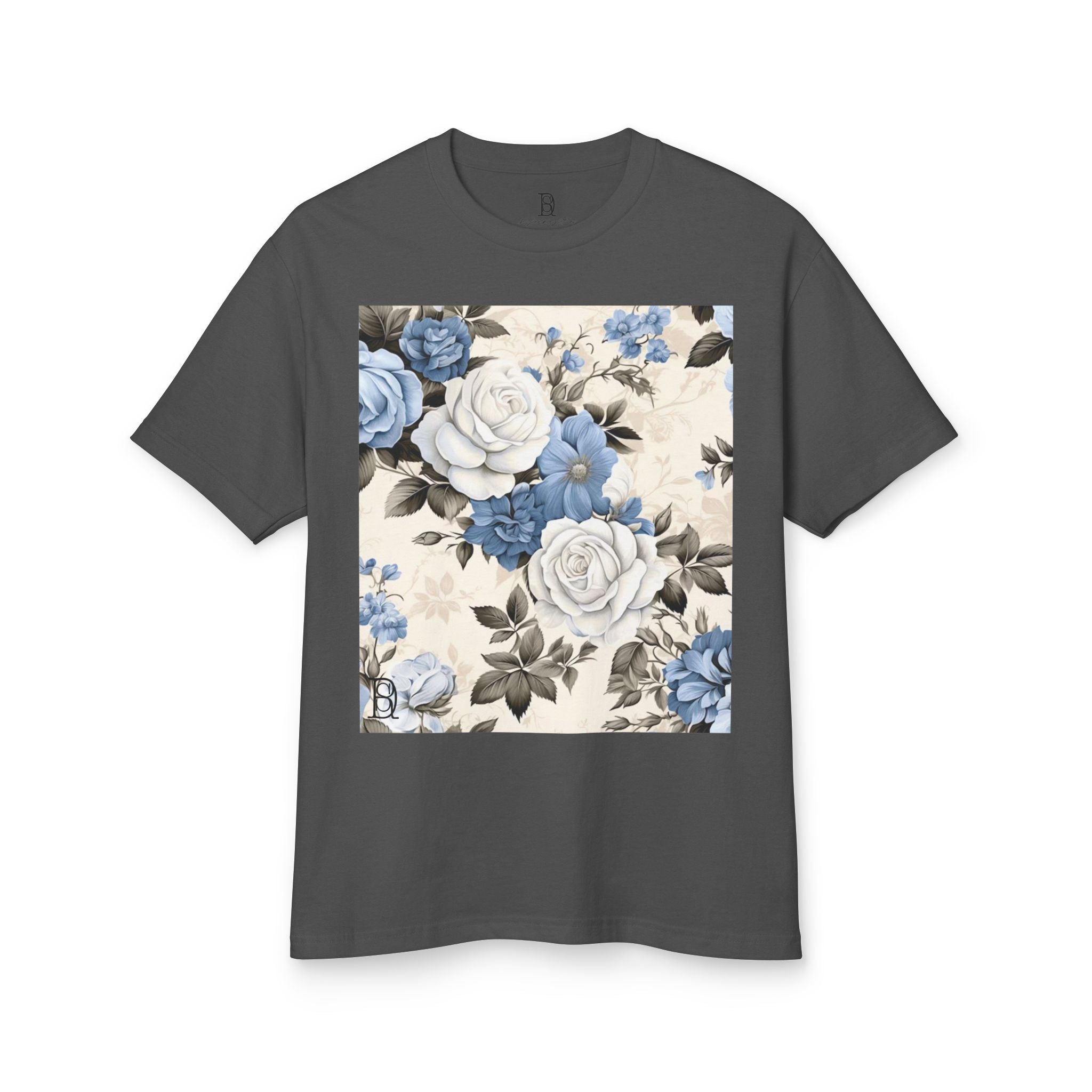 Floral Vintage Tee - Baby Blue