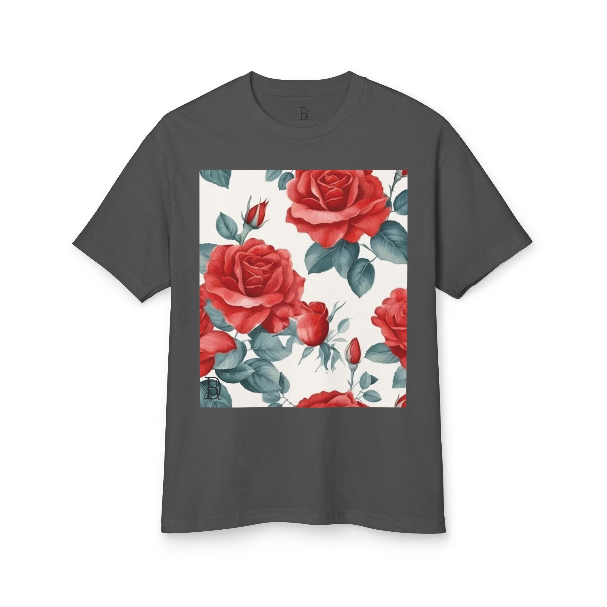 Floral Vintage Tee - Red Rose