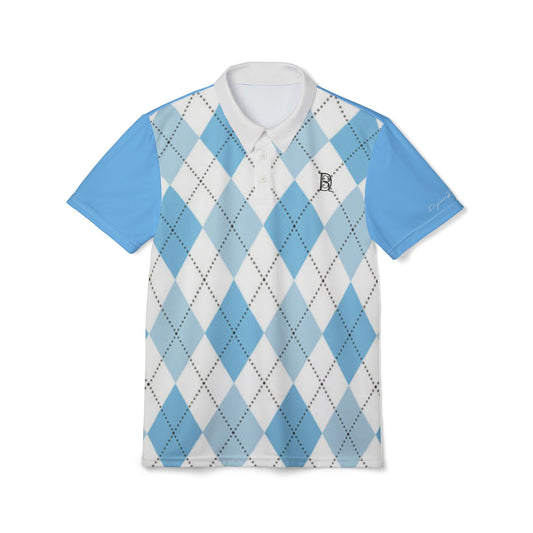 Polo Shirt - Blue Argyle