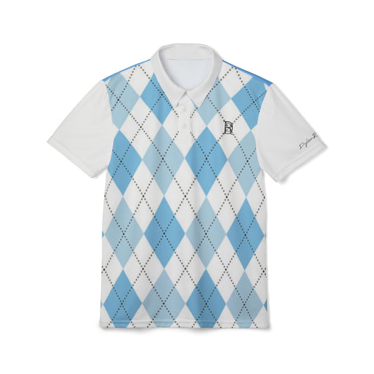 Polo Shirt - Blue Argyle Golf Outings