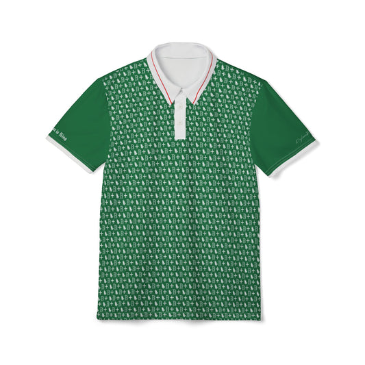 Polo Shirt logo cross pattern Green