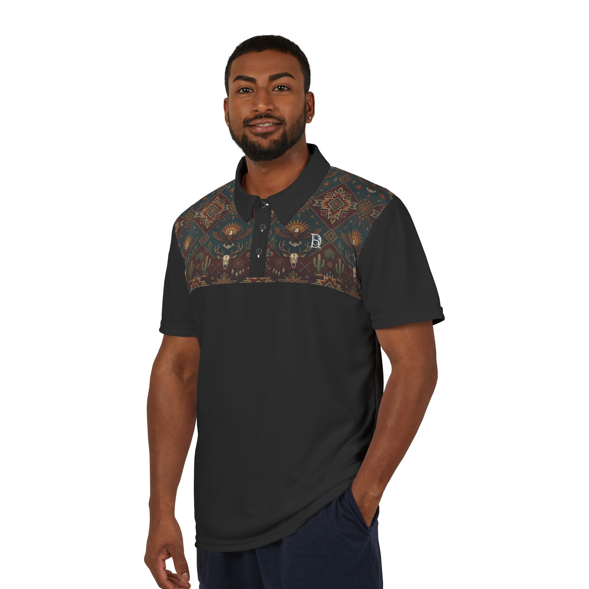 Out West Collection - Black Polo