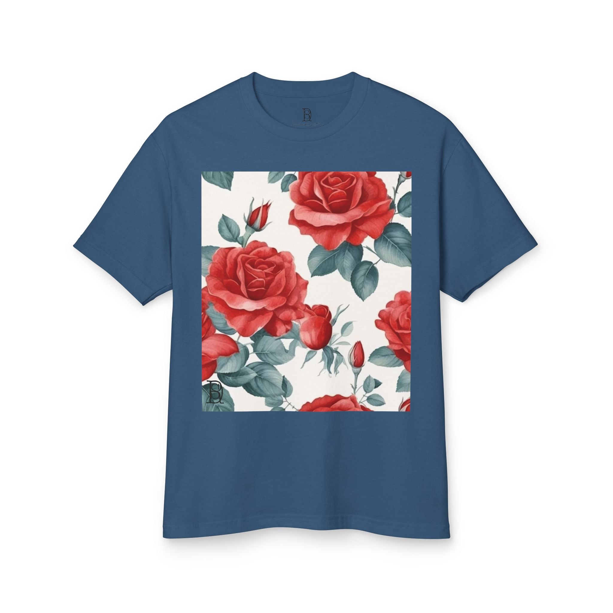 Floral Vintage Tee - Red Rose