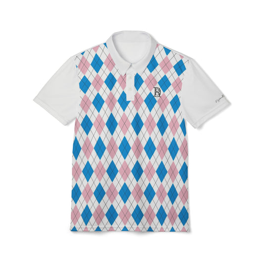 Polo Shirt baby white pink pattern