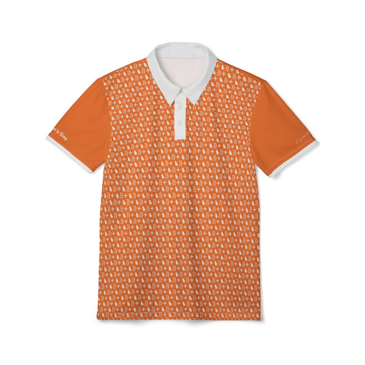 Polo Shirt logo cross pattern Orange