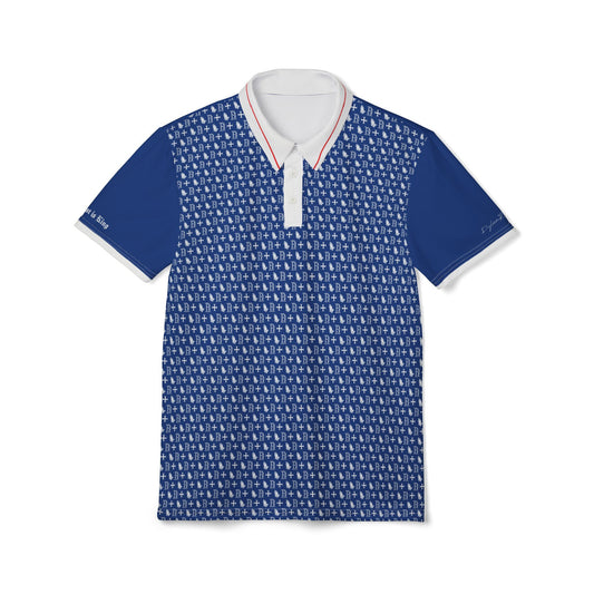 Polo Shirt logo cross pattern Dark Blue